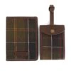 Men's Barbour Passport And Luggage Tag Gift Set -Best Fashion Shoes Shop TK23005CLASSICTARTANBROWN