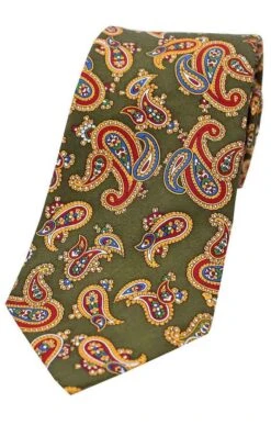 Large Paisley Silk Tie