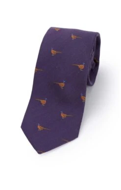 Pheasant Silk/Wool Tie