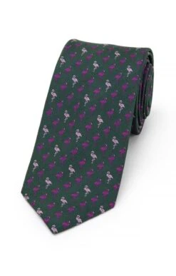 Men's Flamingo Woven Silk Tie