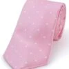 Polka Dot Woven Silk Tie -Best Fashion Shoes Shop TL13004PINKWHITE