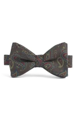 Large Paisley Silk Twill Bow Tie