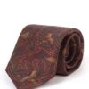 Paisley Pheasant Silk Twill Necktie -Best Fashion Shoes Shop TL23053RED