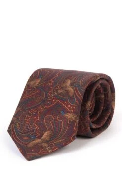 Paisley Pheasant Silk Twill Necktie