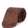 Paisley Pheasant Silk Twill Necktie -Best Fashion Shoes Shop TL23053RUST
